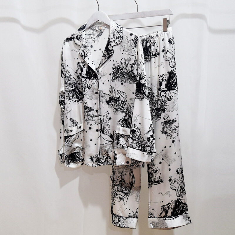 Custom Your Design Digital Print Silk Pajamas For Women Or Men